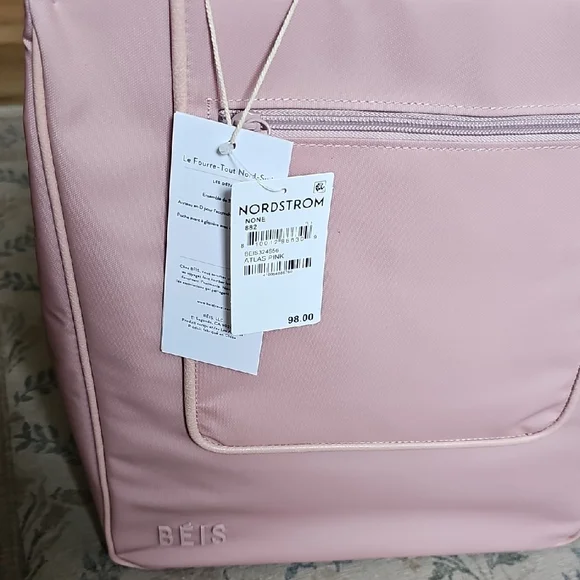 BEIS Atlas Pink North To South Tote - Picture 2 of 7